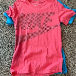 Men's Nike & Nine Line shirts small blue white pink grey
